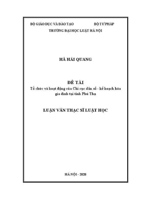 Tổ chức và Hoạt động Chi Cục Dân Số Kế Hoạch Hóa Gia