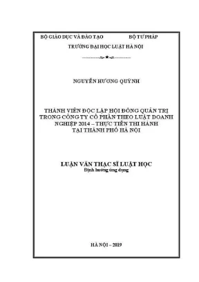 Thành viên độc lập hội đồng quản trị công ty cổ phần