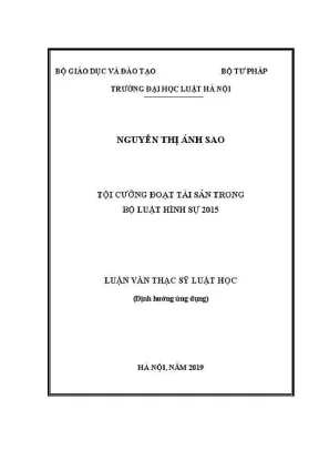 Nghiên cứu tội cưỡng đoạt tài sản theo Bộ luật hình sự 2015