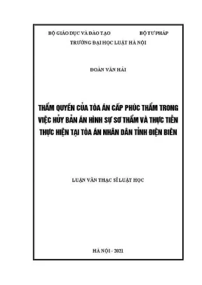Thẩm quyền của Tòa án cấp phúc thẩm trong huỷ án hình