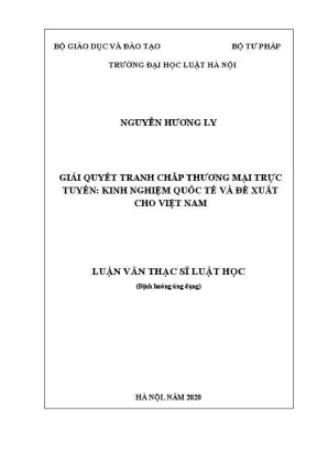 Giải quyết tranh chấp thương mại trực tuyến: Kinh nghiệm