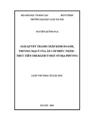 Giải Quyết Tranh Chấp Kinh Doanh Thương Mại Tại Tòa Án