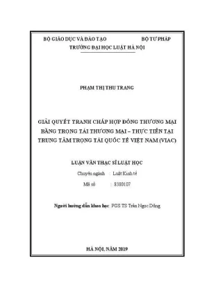 Giải Quyết Tranh Chấp Hợp Đồng Thương Mại Bằng Trọng Tài