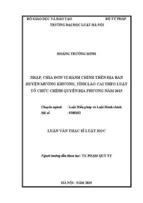 Phân tích đơn vị hành chính huyện Mường Khương, Lào Cai