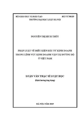 Điều kiện đầu tư kinh doanh vận tải đường bộ tại Việt Nam