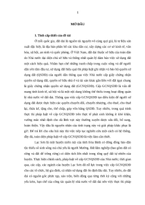 Cấp Giấy Chứng Nhận Quyền Sử Dụng Đất: Thực Tiễn Tại