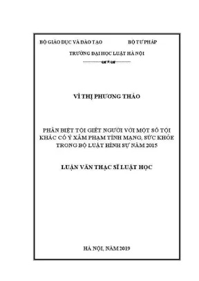 Phân Biệt Tội Giết Người và Các Tội Xâm Phạm Tính Mạng