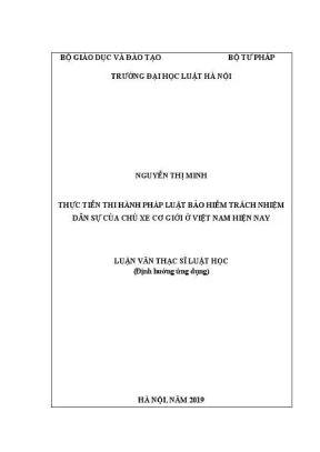 Thực tiễn thi hành pháp luật bảo hiểm trách nhiệm dân sự