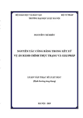 Nguyên Tắc Công Bằng Trong Xét Xử Vụ Án Hành Chính: Thực 