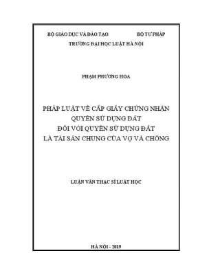 Cấp Giấy Chứng Nhận Quyền Sử Dụng Đất Cho Tài Sản Chung