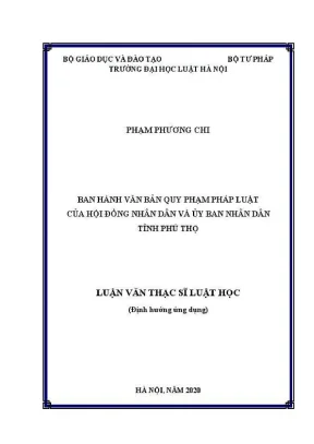 Nghiên cứu về văn bản quy phạm pháp luật của HĐND và