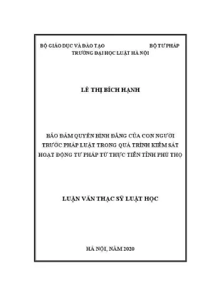 Bình đẳng quyền con người trong kiểm sát tư pháp tại Phú Thọ