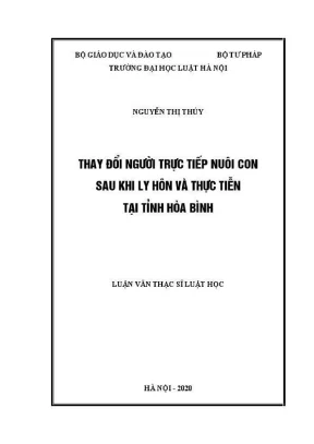 Thay Đổi Người Nuôi Con Sau Ly Hôn: Thực Tiễn Tại Tỉnh