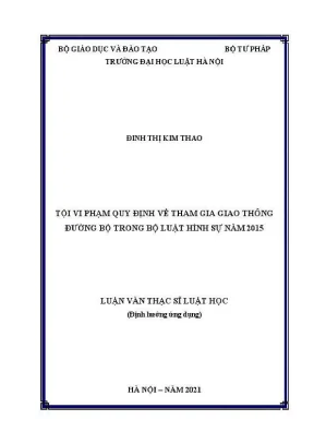 Tội vi phạm quy định tham gia giao thông đường bộ trong