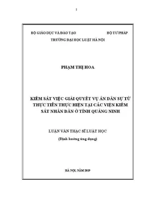 Kiểm sát giải quyết vụ án dân sự tại Quảng Ninh: Thực