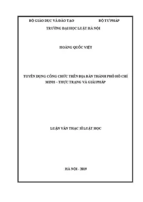 Thực trạng và giải pháp tuyển dụng công chức tại TP.HCM