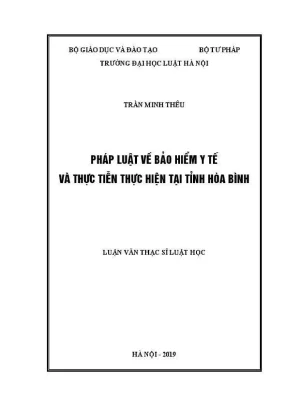 Thực trạng bảo hiểm y tế tại tỉnh Hòa Bình: Nghiên cứu