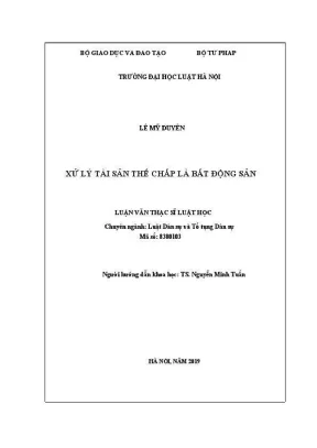 Xử lý tài sản thế chấp bất động sản trong luận văn thạc