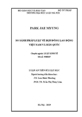 So sánh pháp luật hợp đồng lao động giữa Việt Nam và Hàn