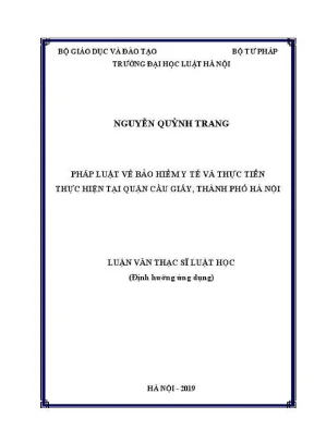 Nghiên cứu thực trạng bảo hiểm y tế tại quận Cầu Giấy,