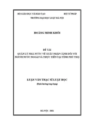 Quản lý xuất nhập cảnh cho người nước ngoài tại Phú Thọ: