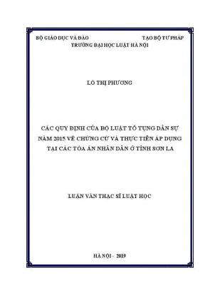 Nghiên cứu quy định về chứng cứ trong bộ luật tố tụng