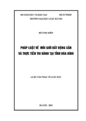 Nghiên cứu pháp luật môi giới bất động sản tại Hòa Bình
