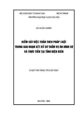 Kiểm sát tuân thủ pháp luật trong xét xử sơ thẩm án hình