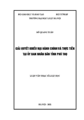 Nghiên cứu giải quyết khiếu nại hành chính tại Uỷ ban