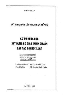 Nghiên cứu xây dựng giáo trình chuẩn cho đào tạo đại học 