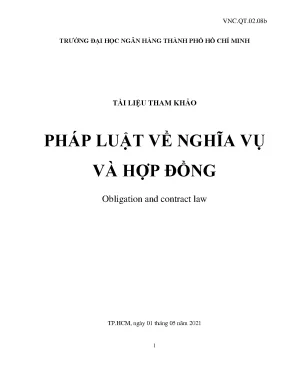 Tài liệu pháp luật về nghĩa vụ và hợp đồng
