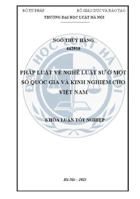 Nghề Luật Sư: Kinh Nghiệm Quốc Tế và Bài Học cho Việt Nam