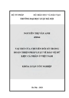 Chuyển đổi số và pháp luật bảo vệ dữ liệu cá nhân tại 