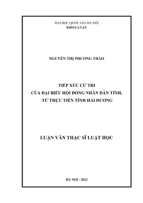 Nghiên cứu về tiếp xúc cử tri của đại biểu hội đồng nhân 