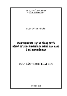 Bảo vệ quyền dữ liệu cá nhân trên không gian mạng tại 