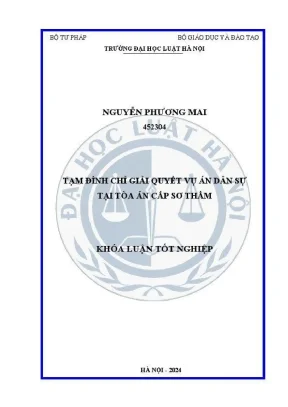 Tạm đình chỉ giải quyết vụ án dân sự tại toà án cấp sơ thẩm