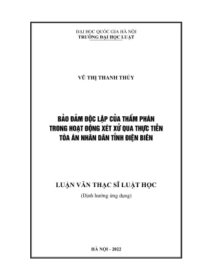 Độc lập của thẩm phán trong xét xử tại Tòa án nhân dân 