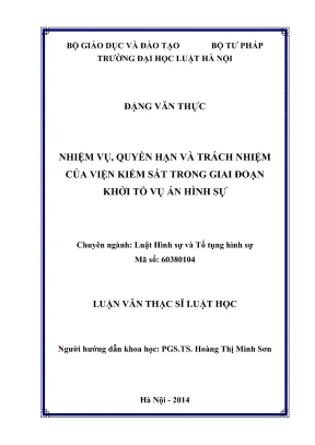 Nhiệm vụ và quyền hạn của viện kiểm sát trong khởi tố vụ