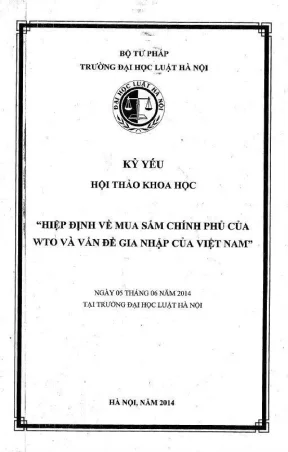 Hội thảo về mua sắm chính phủ WTO và gia nhập Việt Nam