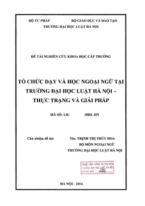 Giải pháp nâng cao hiệu quả dạy và học ngoại ngữ tại Đại 
