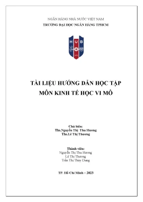 Hướng Dẫn Học Kinh Tế Học Vi Mô
