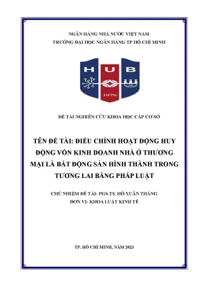 Nghiên cứu điều chỉnh huy động vốn cho nhà ở thương mại