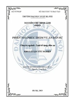 Khóa luận tốt nghiệp về phiên tòa phúc thẩm vụ án dân sự