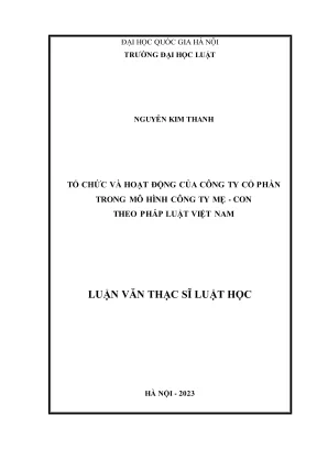 Tổ chức và hoạt động công ty cổ phần theo mô hình công