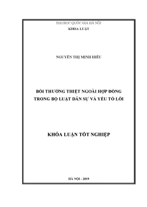 Bồi Thường Thiệt Hại Ngoài Hợp Đồng Trong Bộ Luật Dân