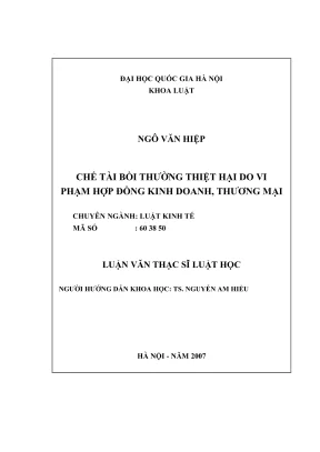 Chế Tài Bồi Thường Thiệt Hại Trong Hợp Đồng Kinh Doanh