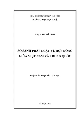 So sánh pháp luật hợp đồng giữa Việt Nam và Trung Quốc
