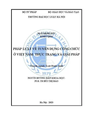 Thực trạng và giải pháp tuyển dụng công chức tại Việt Nam