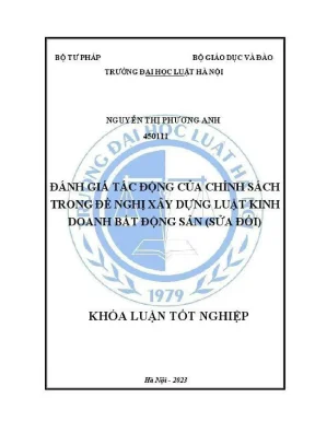 Đánh giá tác động chính sách trong xây dựng luật kinh 