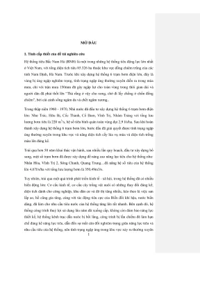 Nâng cao năng lực hệ thống tiêu Bắc Nam Hà trong bối 